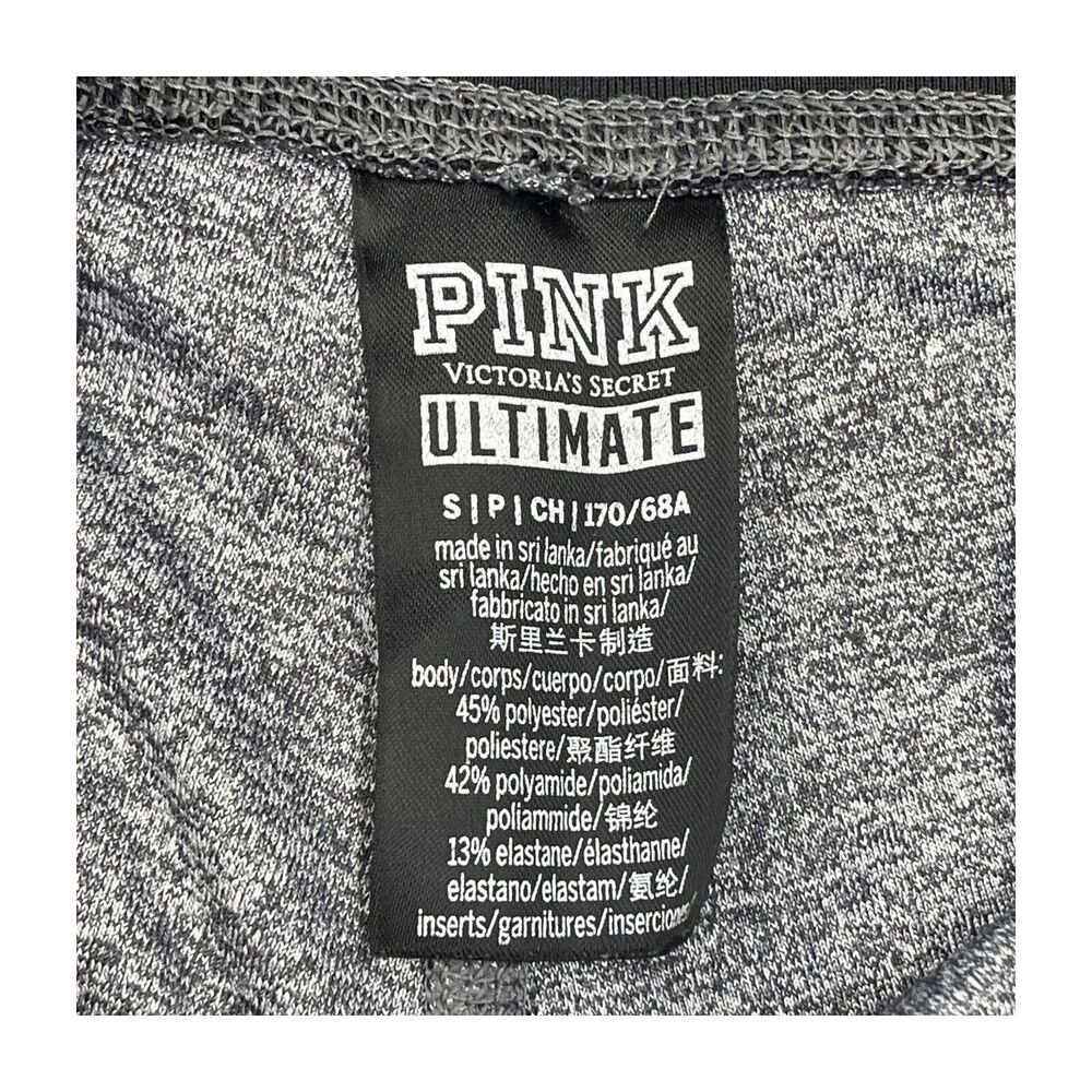 Pink Victoria's Secret Ultimate Leggings Women's Small Gray Black Stretch - Picture 3 of 6